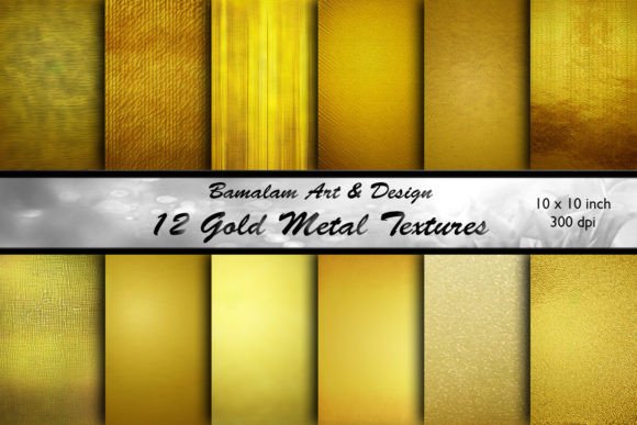 12 Gold Metal Textures: Premium Graphics for Elegant Branding