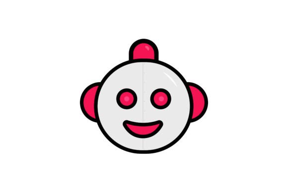 Artificial Intelligence Robot Face Graphics & Illustrations