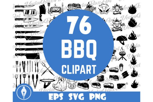 BBQ SVG & Grill Clipart Bundle for Crafts and Graphics
