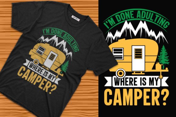 Camping Tee Design: Graphics for T-Shirt Designs