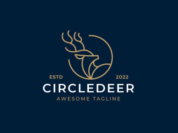 Circle Deer Logo Template: Graphics & Logos for Creative Sellers