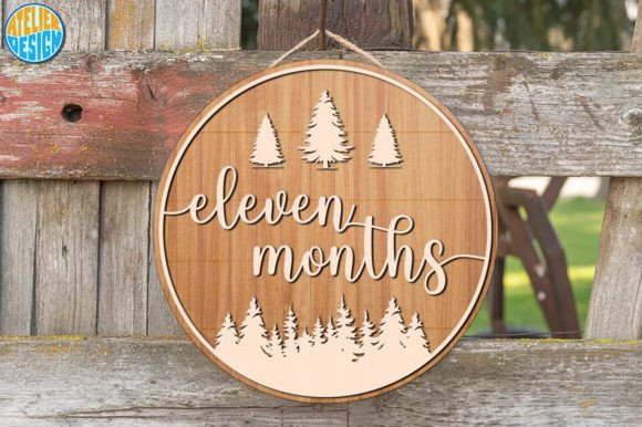 Eleven Months Round Cards SVG: Laser Cutting & Winter Ready