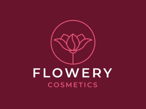 Flowery Cosmetics Logo Template