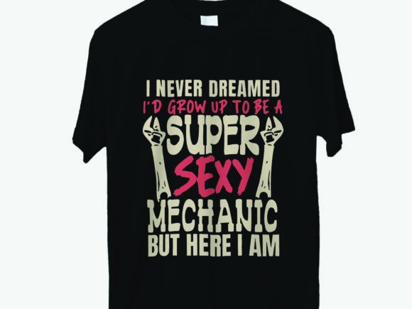 Funny Sexy Mechanic Svg Graphics for T-Shirt Designs