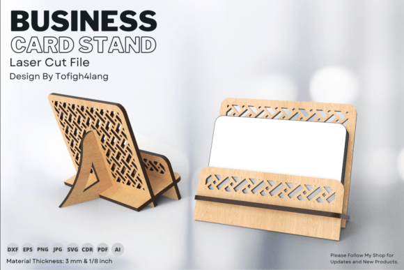 Laser-Cut Business Card Stand for Local Brand Stands
