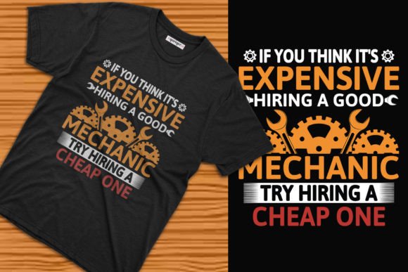 Mechanic Illustration T-shirt Design