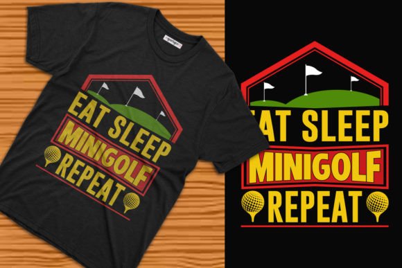 Mini Golf Typography T-shirt Design