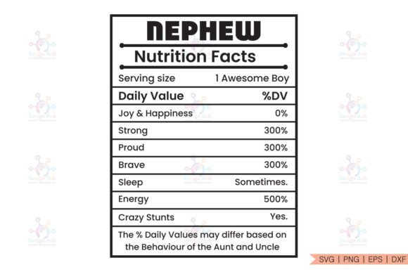 Nephew Nutrition Facts SVG