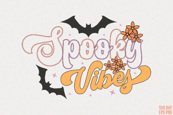 Retro Spooky Vibes Graphics for Crafts