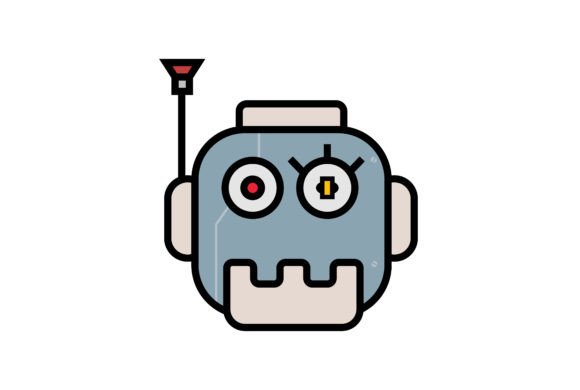 Robot Face Clipart: Modern Graphics & Illustrations for Content Publishers