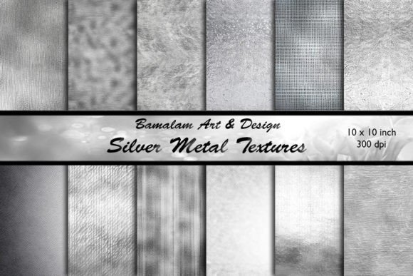 Silver Metal Textured Backgrounds: Graphics & Textures for Sellers